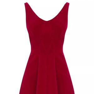 Karen Millen red velvet dress